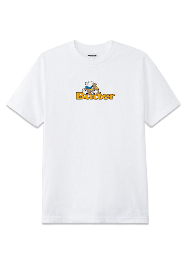 teddy logo tee - White-T-shirts-Butter Goods-Butler Loftet