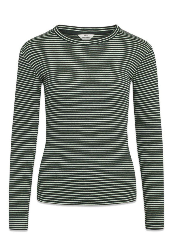 Mads Nørgaards 2x2 Cotton Stripe Tuba - Multi Scarab. Køb t-shirts her.