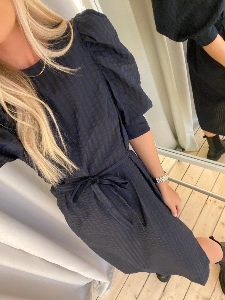 ALYA - Blue Black Stripe Dress297_22219_BLUEBLACKSTRIPE_345715184047011- Butler Loftet