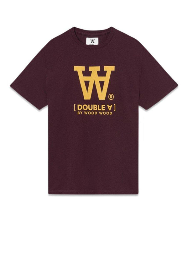 Wood Woods Ace typo T-Shirt - Burgundy. Køb t-shirts her.