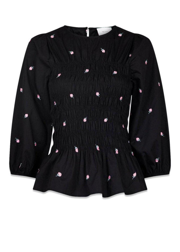 Neo Noirs Alberta Rose Blouse - Black. Køb blouses her.