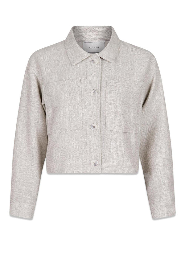 Neo Noirs Alexa Natura Boucle Jacket - Sand. Køb overtøj her.