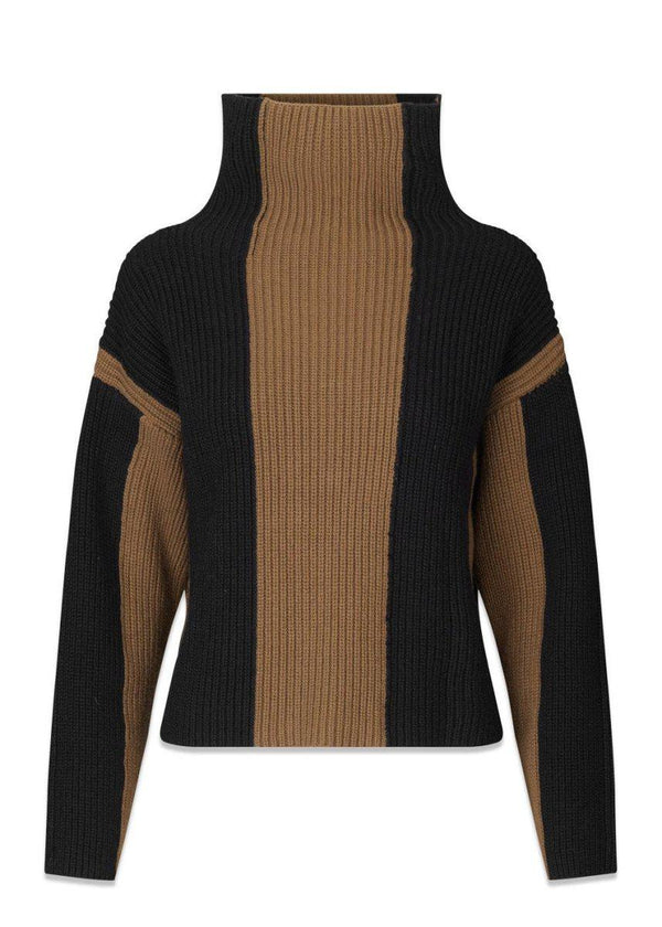 Modströms AllyMD t-neck - Sienna. Køb strik her.