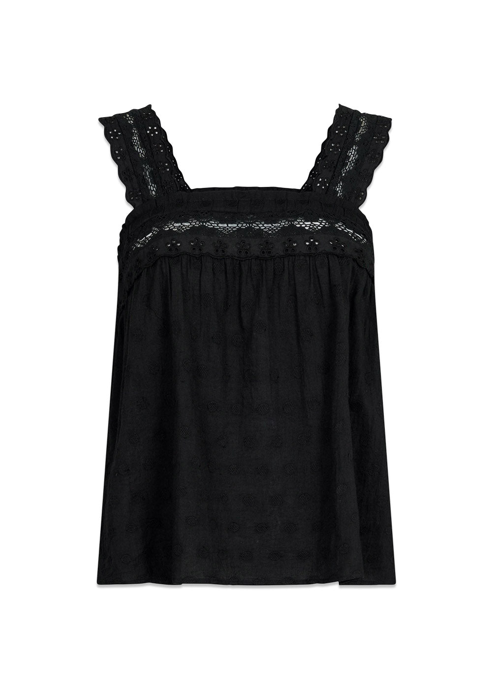Neo Noir Jos Dot Top Black
