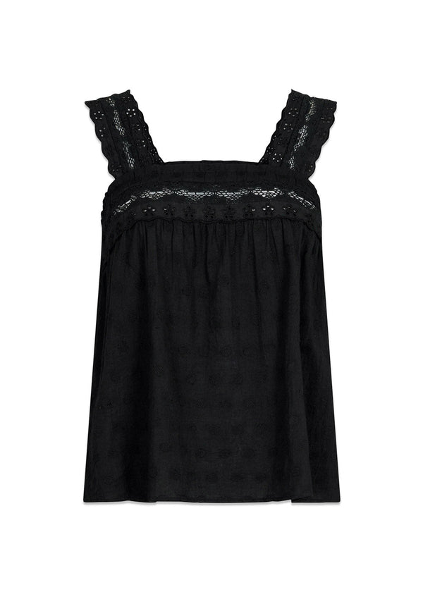 Neo Noirs Alora Dot Top - Black. Køb toppe her.