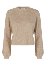 Modströms AlvesMD o-neck - Beige Melange. Køb strik her.