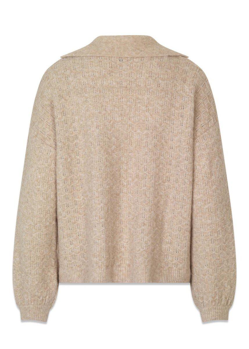 AlvesMD v-neck - Beige Melange Knitwear100_56494_Beigemelange_XS5714980181905- Butler Loftet