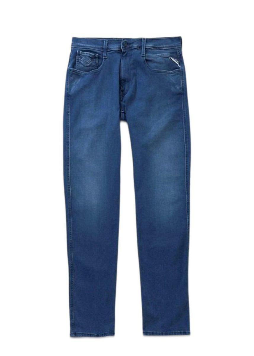 Replays Anbass Hyperflex - Denim Blue. Køb jeans her.
