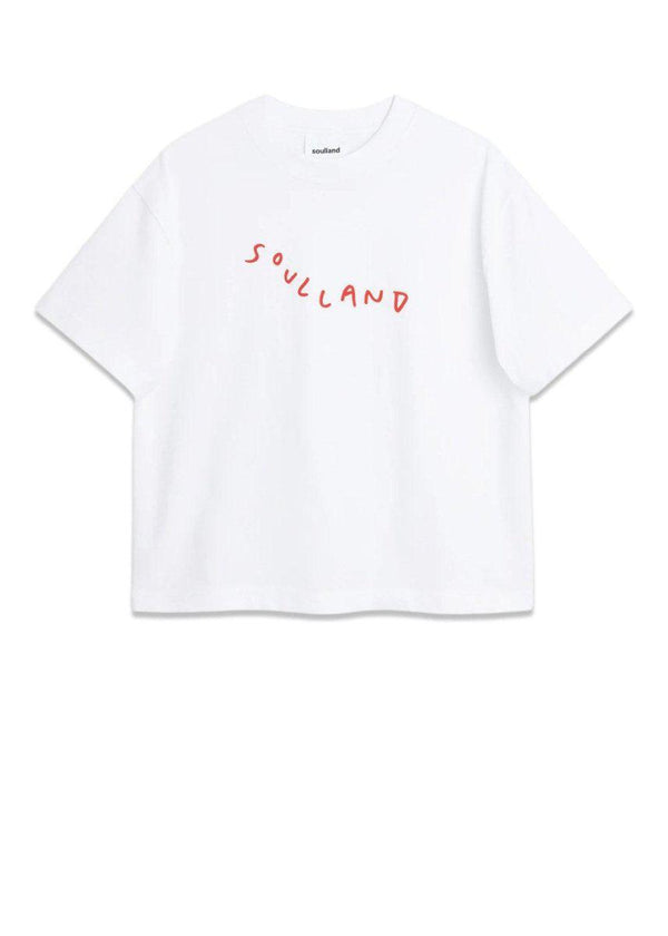 Soullands Anya marker logo t-shirt - White. Køb t-shirts her.