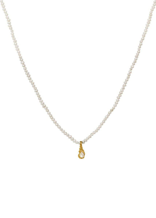 Maanestens Aqua Necklace - Sterling Silver (925) Gold Pla. Køb halskæder her.