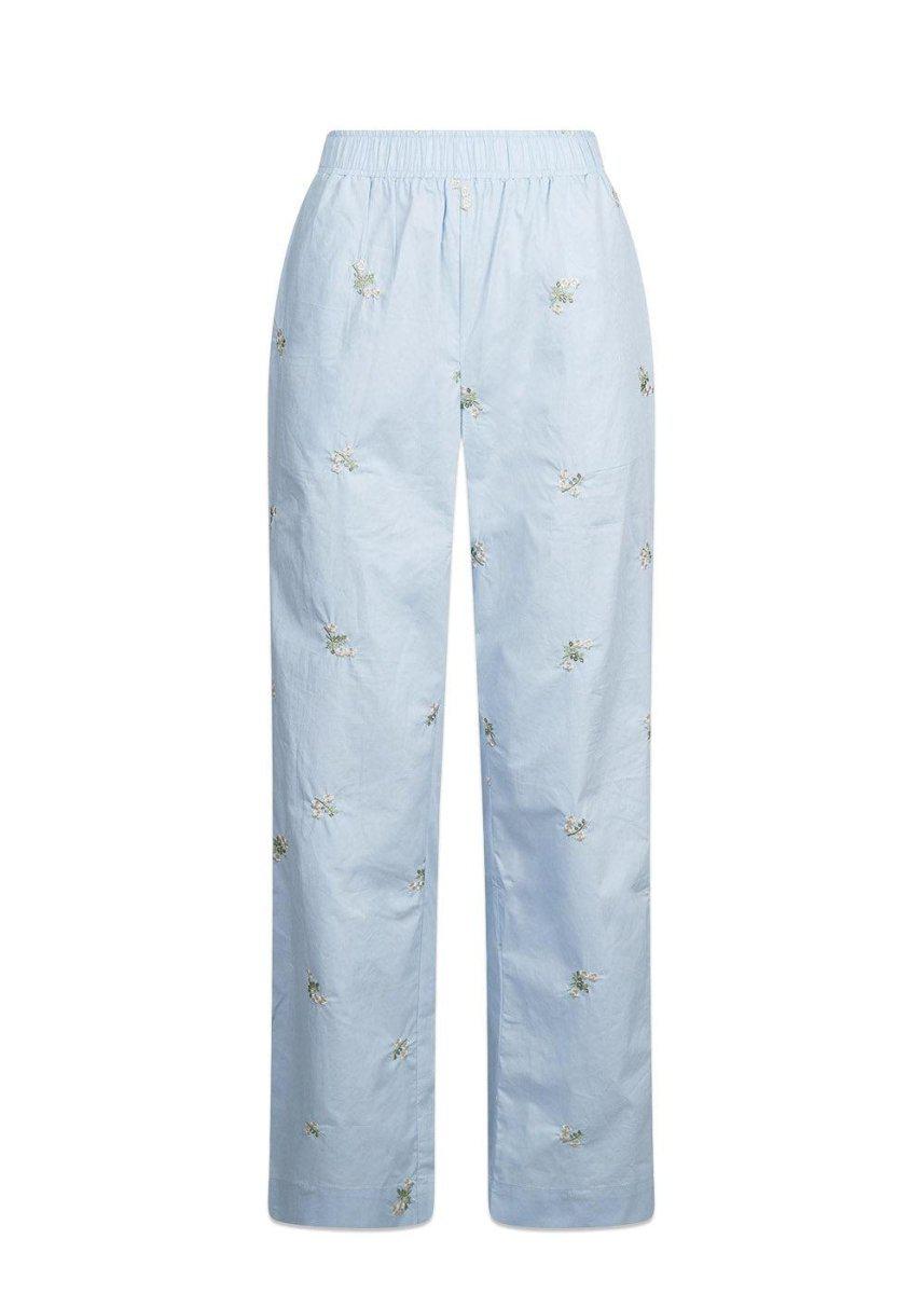 Neo Noirs Astra Flower Pants - Light Blue. Køb bukser her.