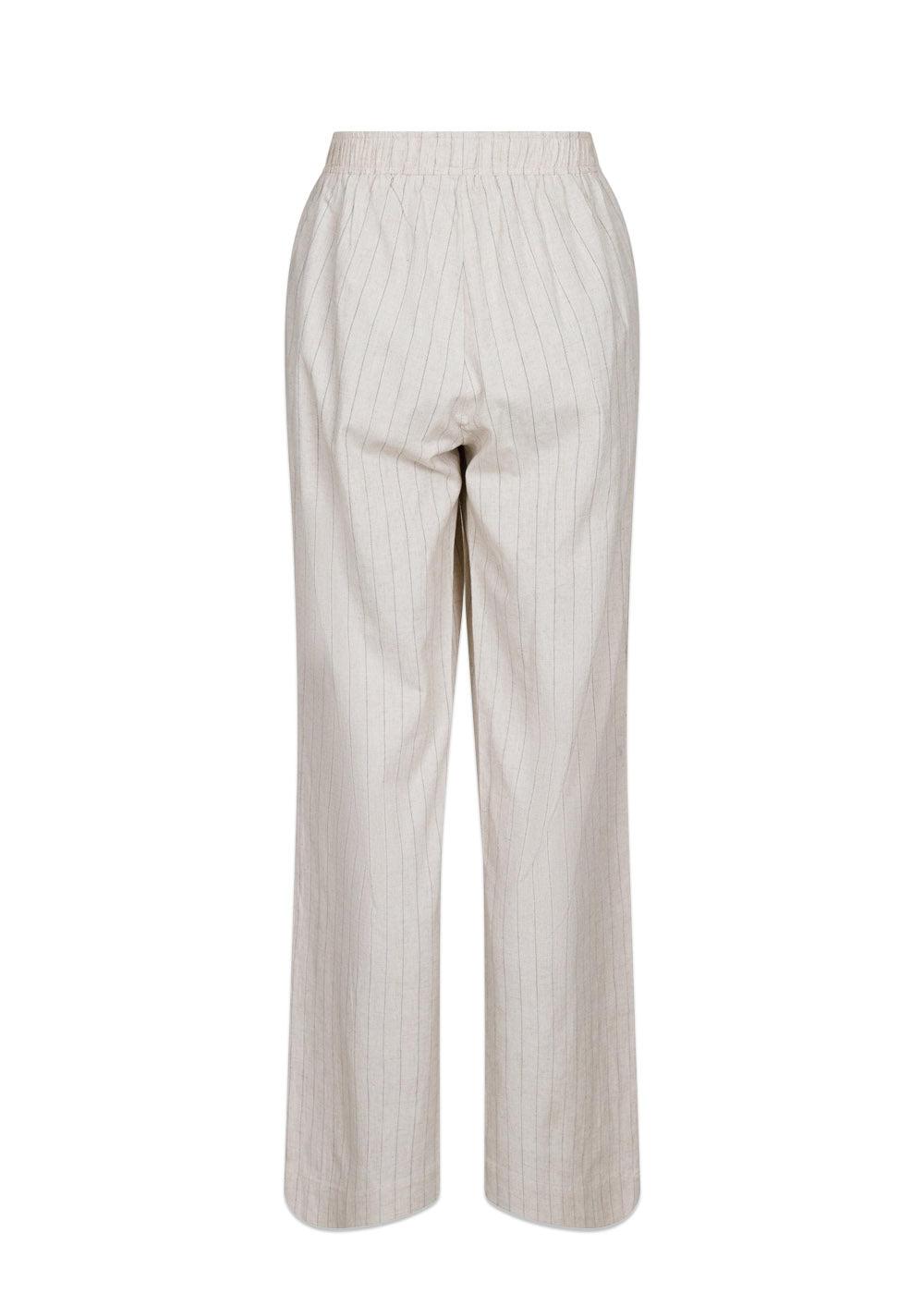 Astra Summer Stripe Pants - Natural