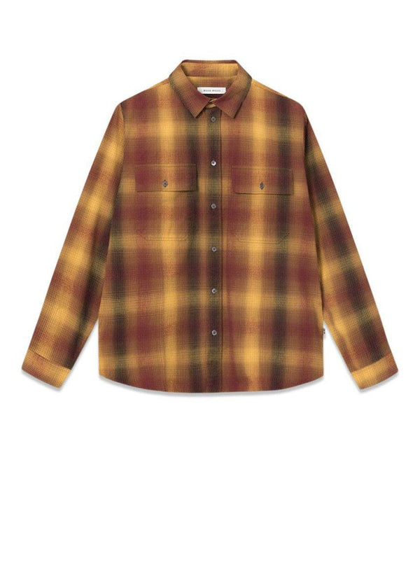 Wood Woods Avenir gradient flannel shirt - Brown Check. Køb shirts her.