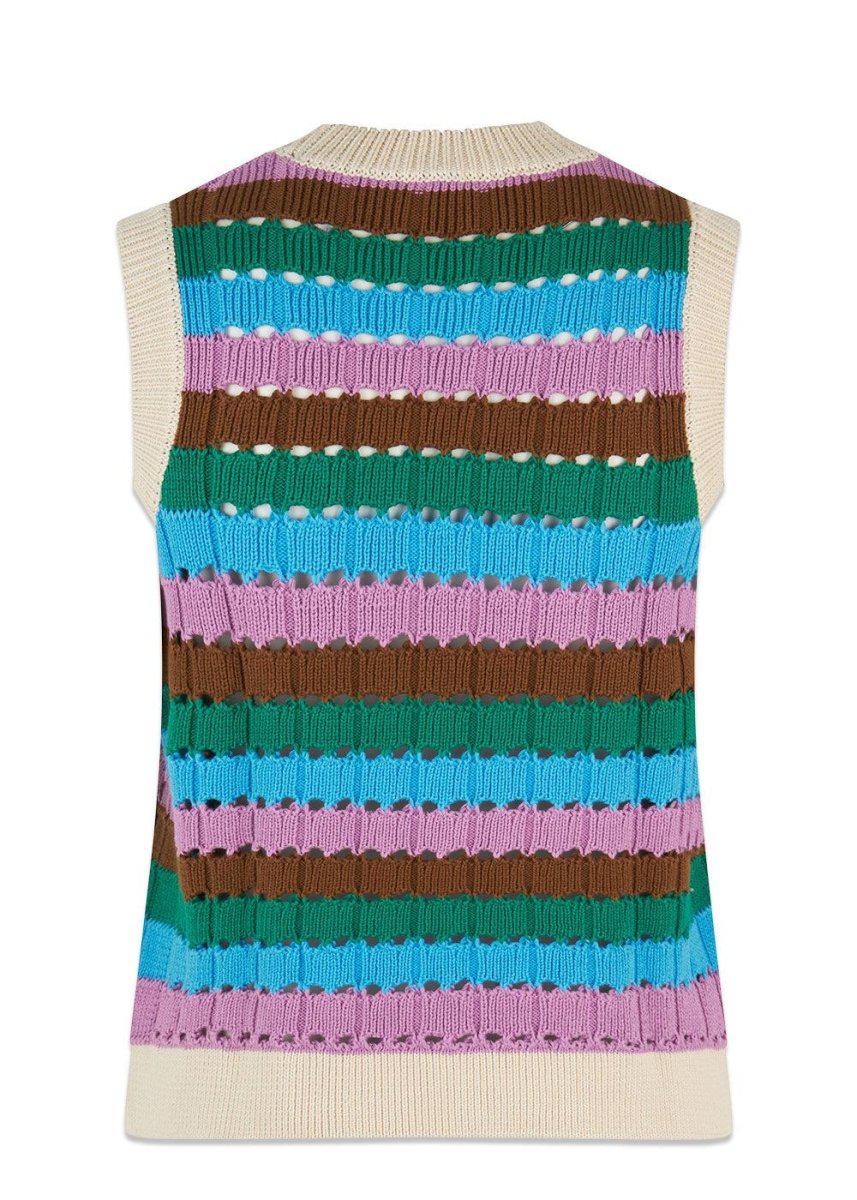 AxelMD vest - Multi Stripe Knitwear100_56476_MultiStripe_XS5714980180915- Butler Loftet