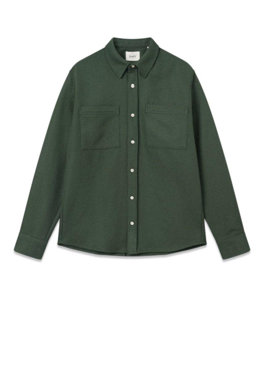 Foréts BARLEY HEAVY TWILL OVERSHIRT - Dark Green. Køb shirts her.