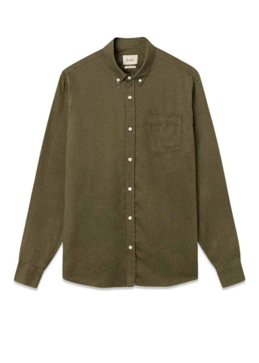 Foréts BEAM TENCEL SHIRT - Army. Køb shirts her.