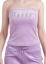 Juicy Coutures Babey long boobtube - Sheer Lilac. Køb toppe her.