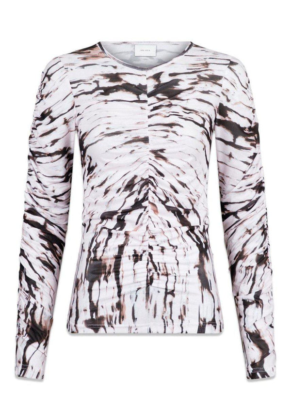 Neo Noirs Bea Tie Dye Mesh Blouse - Powder. Køb blouses her.