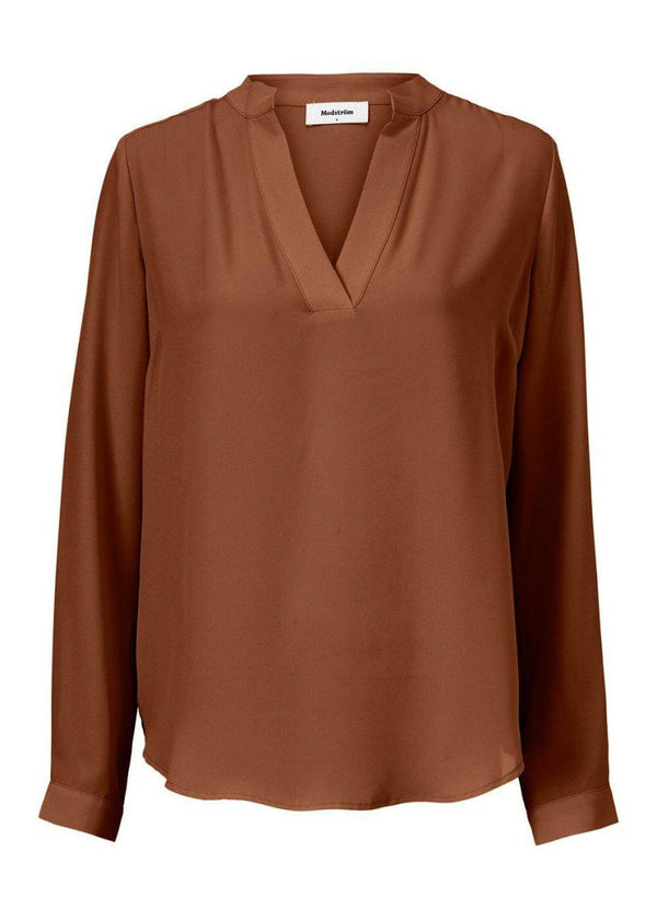 Modströms Billie shirt - Mocha Bisque. Køb blouses her.