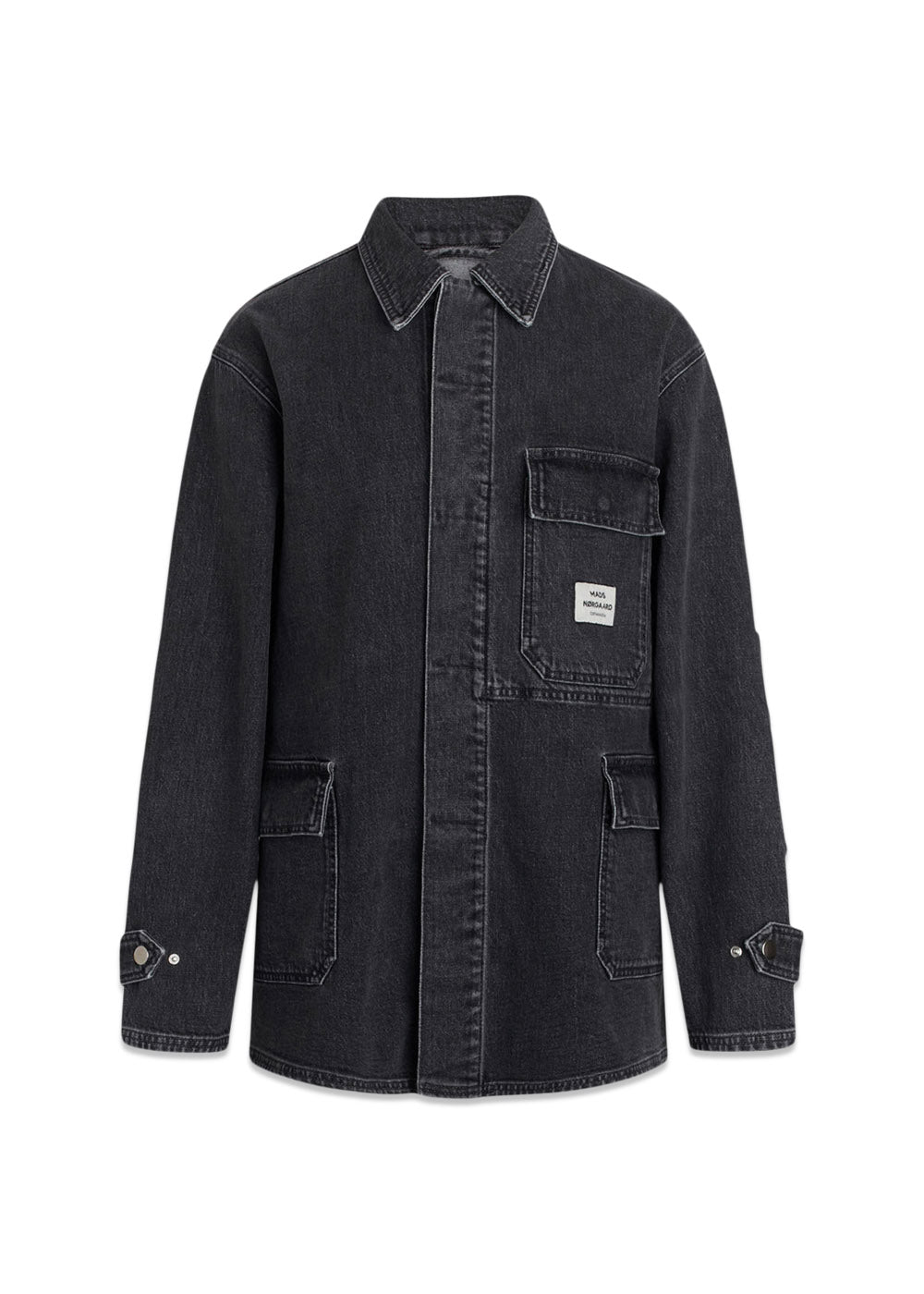 Black Denim Johnny Jacket - Black