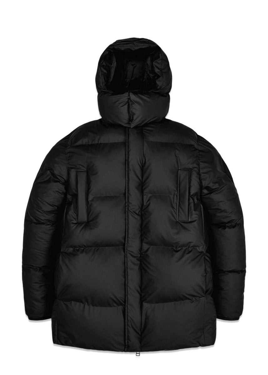 Rains' Boxy Puffer Parka - Black. Køb dunjakker||vinterjakker her.