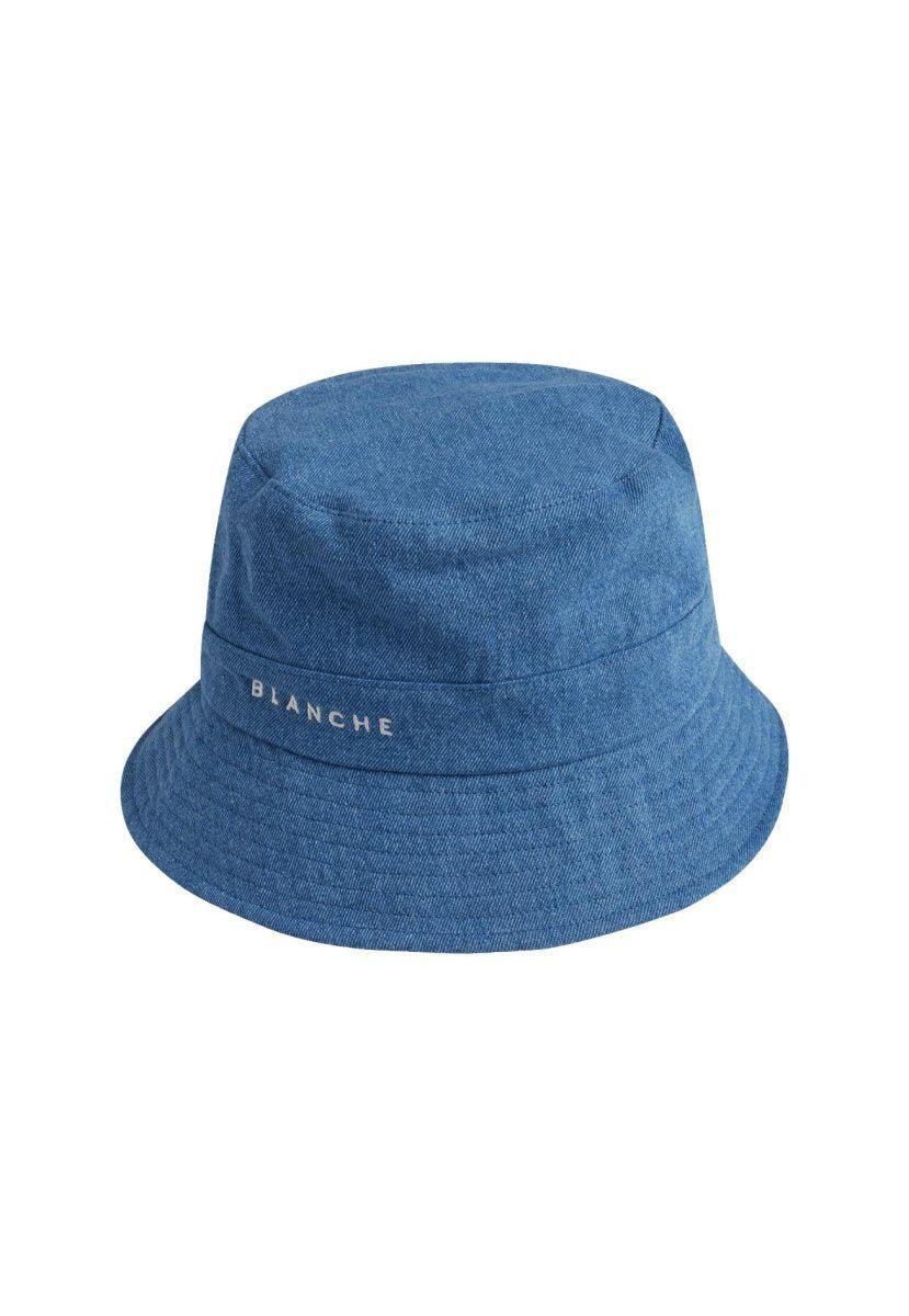 BLANCHE's Buket Nylon hat - Mid Blue. Køb headwear her.