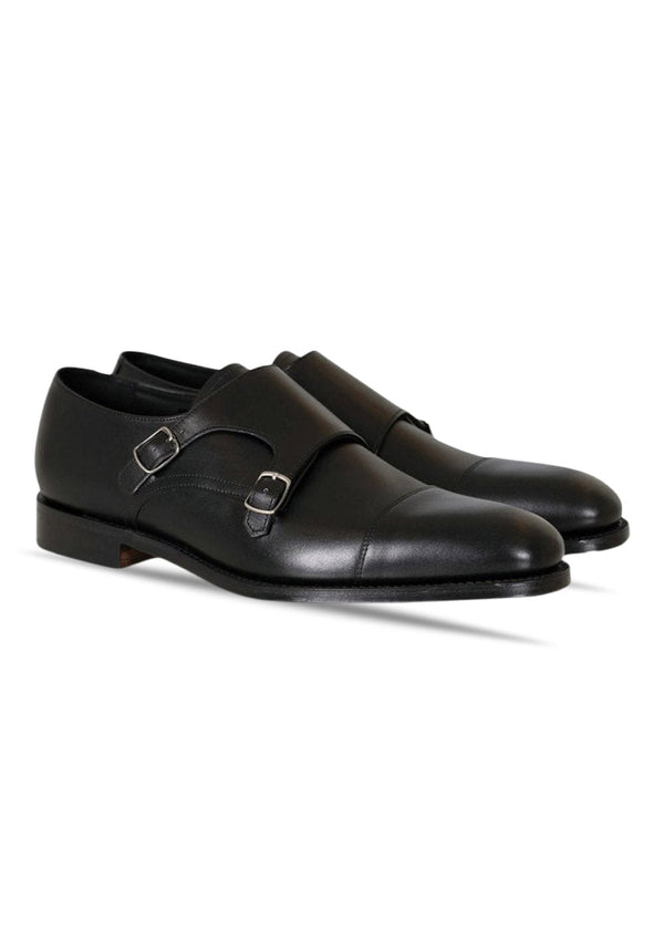 Loakes CANNONB Double Monkstraps - Black. Køb business sko her.