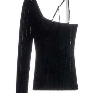 Helmut Langs CROSS STRAP TOP.SKEW - Black/Black. Køb toppe her.