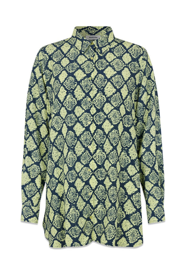 Modströms CamilaMD print shirt - Yellow Snake. Køb shirts her.