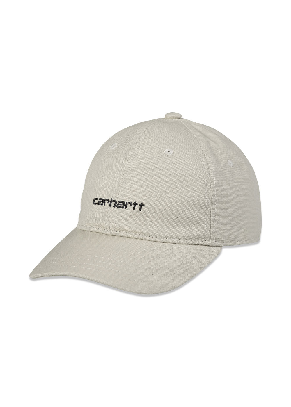 Carhartt WIP's Canvas Script Cap - White / Black. Køb caps her.