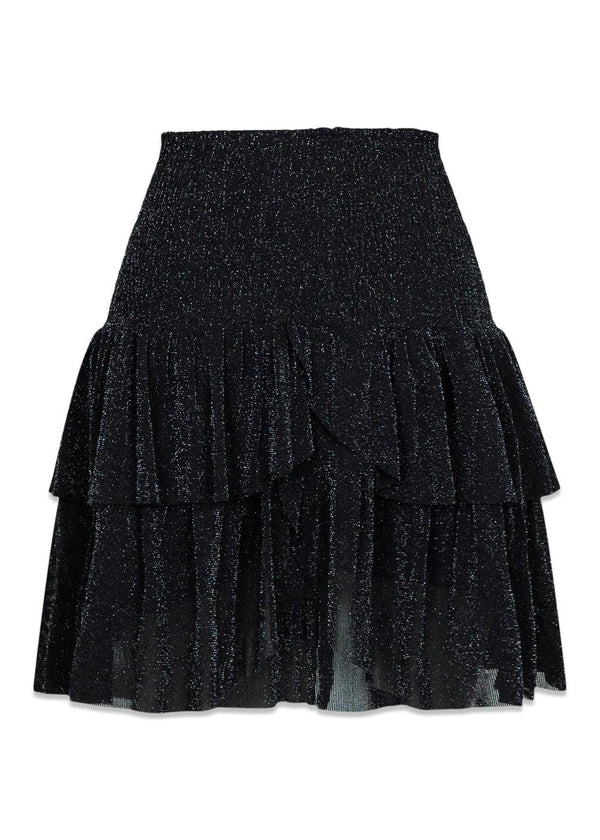 Neo Noirs Carin Glitter Mesh Skirt - Black. Køb skirts her.