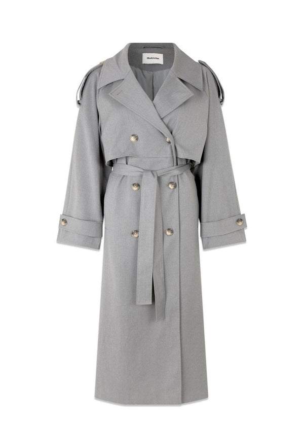 Modströms CarlyMD coat - Grey Melange. Køb overtøj her.