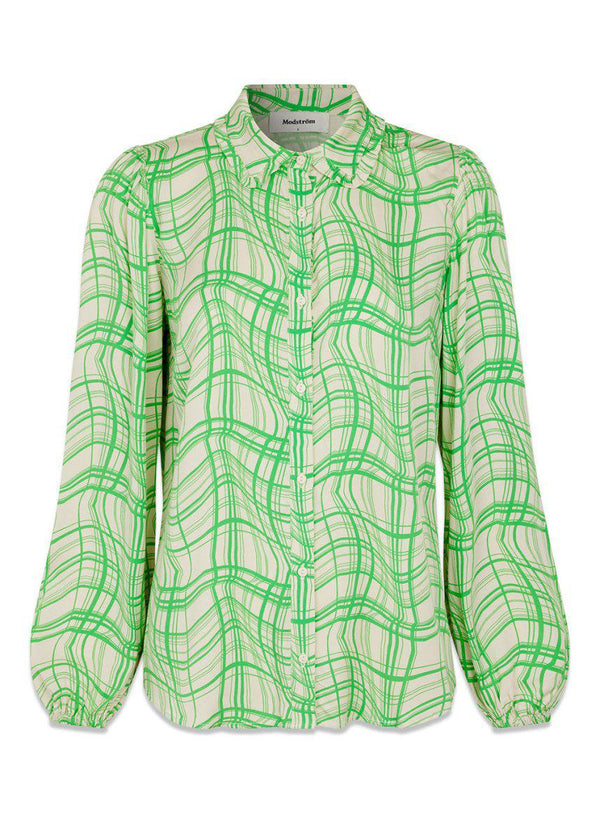 Modströms CarsenMD print shirt - Distorted Check. Køb shirts her.