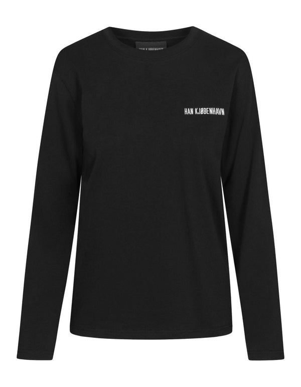 Han Kjøbenhavns Casual Long Sleeve Tee - Black Logo. Køb t-shirts her.
