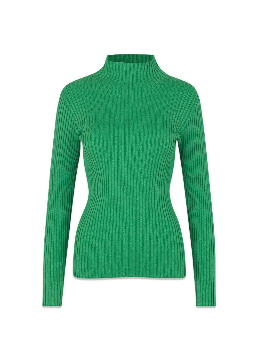 Modströms CateMD t-neck - Faded Green. Køb blouses her.