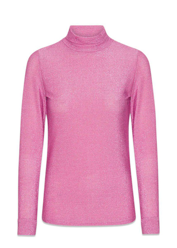 HUNKØN's Cattia Blouse - Soft Rose Glitter. Køb blouses her.