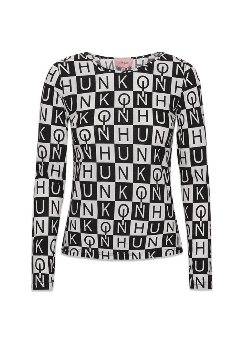 HUNKØN's Checkmate Longsleeve - Checkmate Art Print. Køb blouses her.