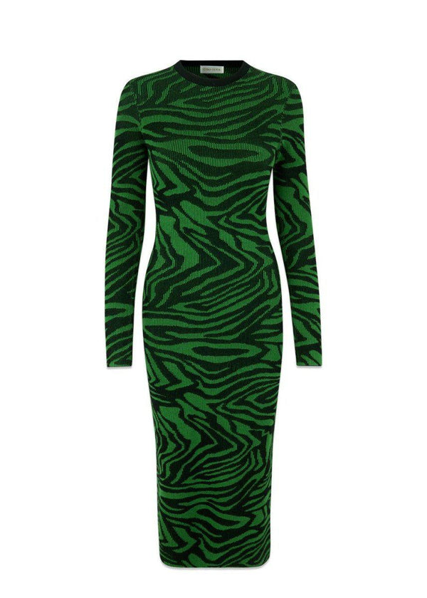 Stine Goyas Chiara - Black Green Comb.. Køb kjoler her.