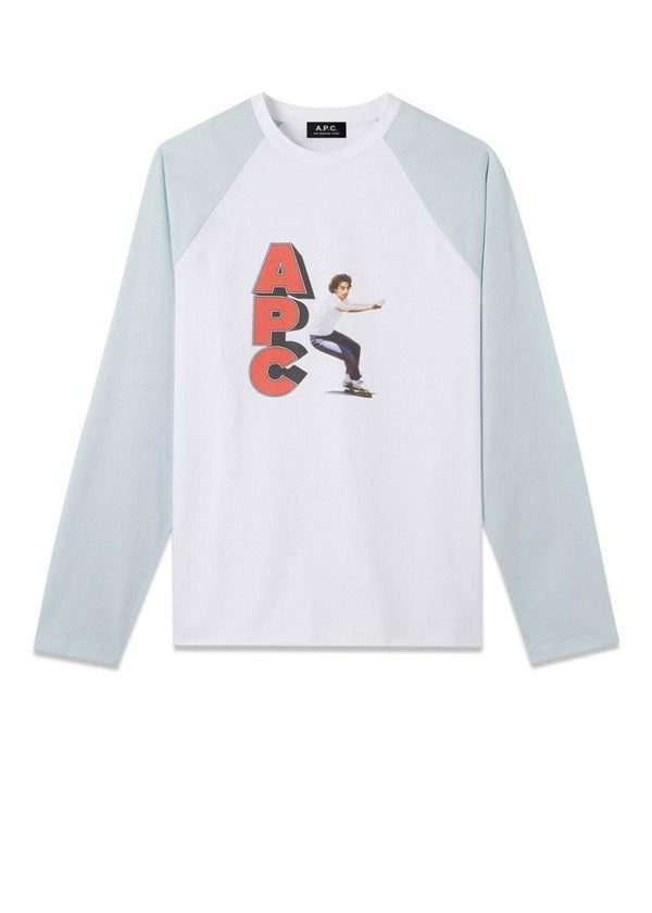 A.P.C's Clarence - Blue Azur. Køb t-shirts her.