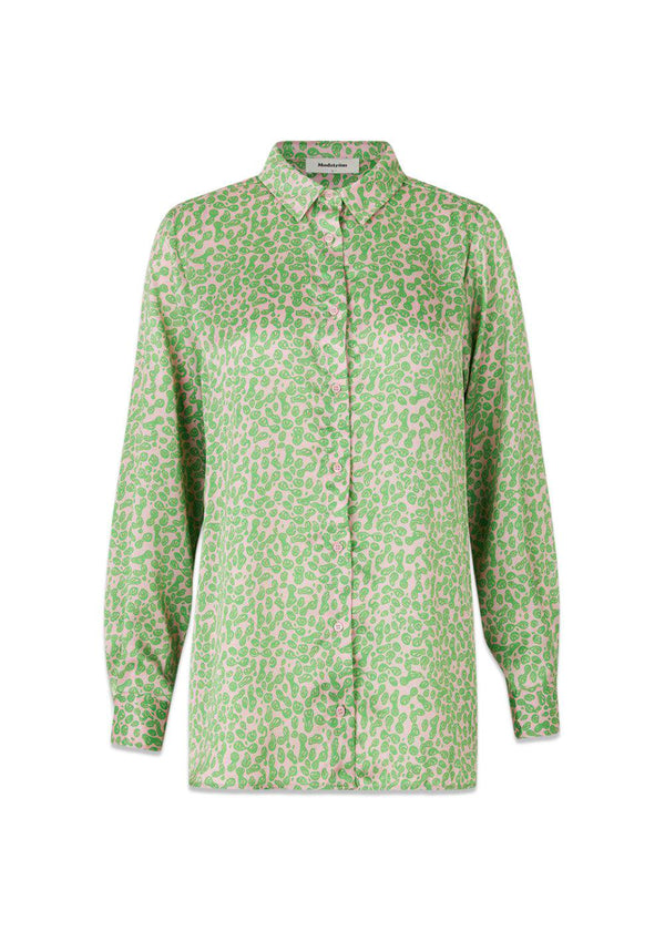 Modströms ClarkeMD print shirt - Classic Green Smiley. Køb shirts her.