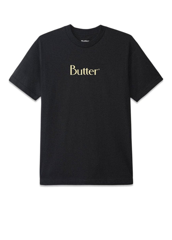 Butter Goods' Classic Logo Tee - Black. Køb t-shirts her.