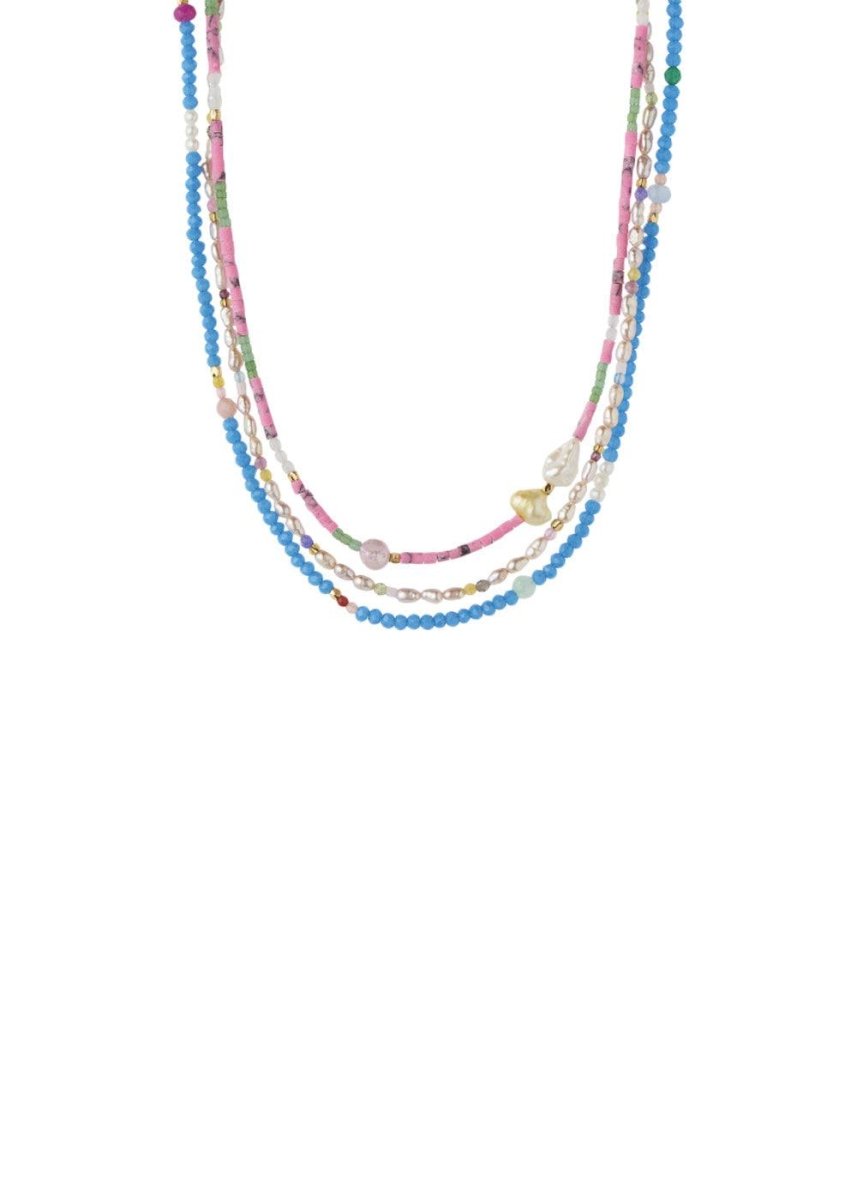 Color Crush Necklace - Santorini Mix - Gold Jewellery704_2048-02_gold_OneSize5712778017580- Butler Loftet