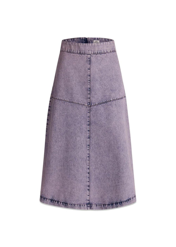 Mads Nørgaards Color Denim Lunar Skirt - Vintage Purple. Køb skirts her.