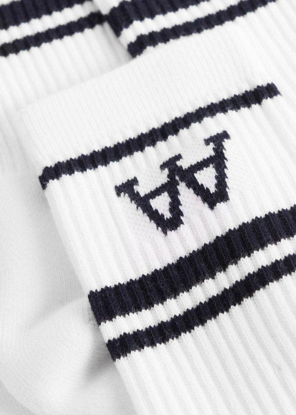 Wood Woods Con 2-pack socks - White/Navy. Køb accessories her.