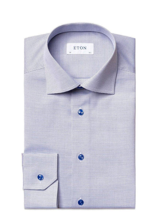 Etons Contemporary - Struktur - Blue. Køb shirts her.