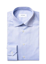 Etons Contemporary signature twill - Blue. Køb shirts her.