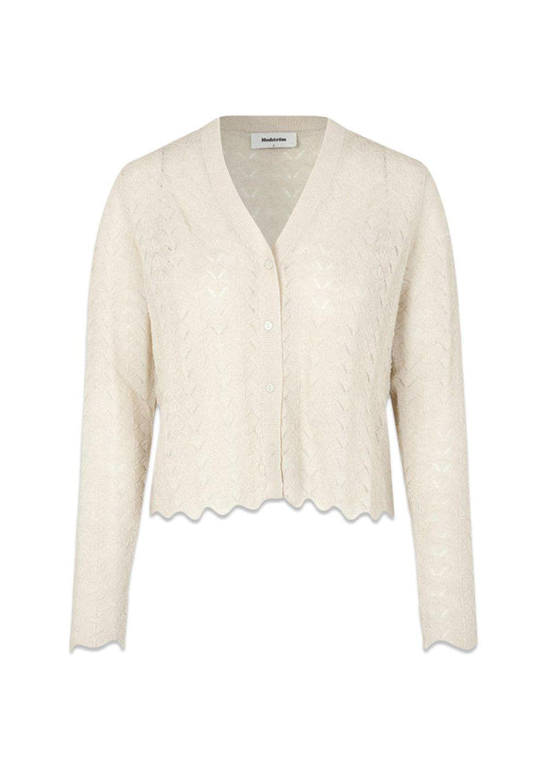 Modströms CordellMD cardigan - Summer Sand. Køb strik her.