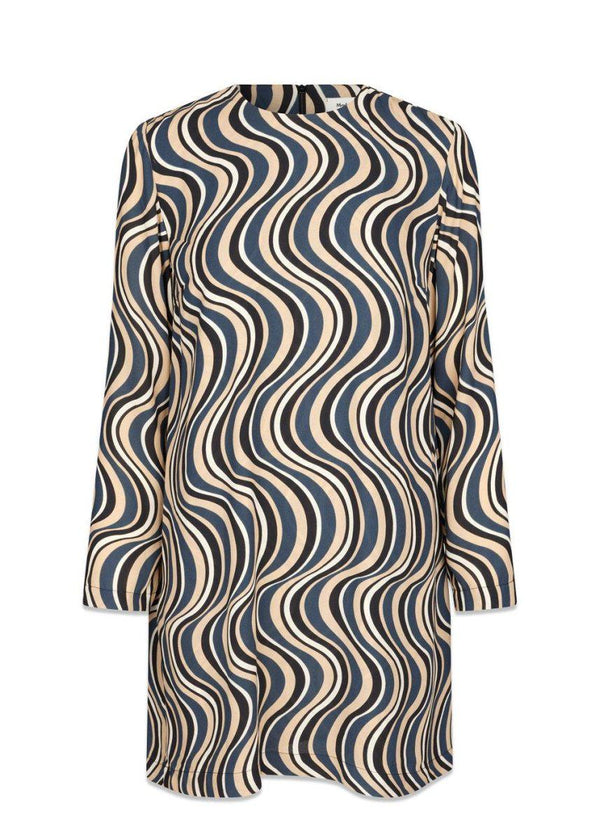 Modströms CormacMD print dress - Midnight Wave. Køb kjoler her.