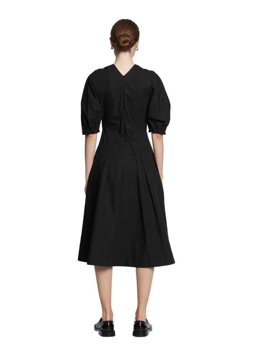 Cotton linen puff dress - Black Dress842_WL2223217_BLACK_XXS888209462313- Butler Loftet