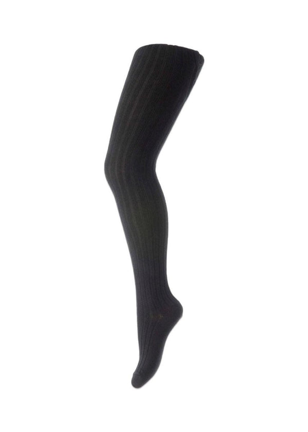 MP Denmarks Cotton rib tights - Black. Køb accessories her.